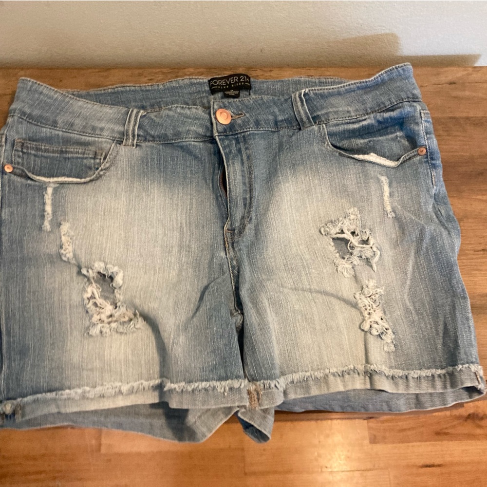 Forever 21 Distressed Denim Shorts